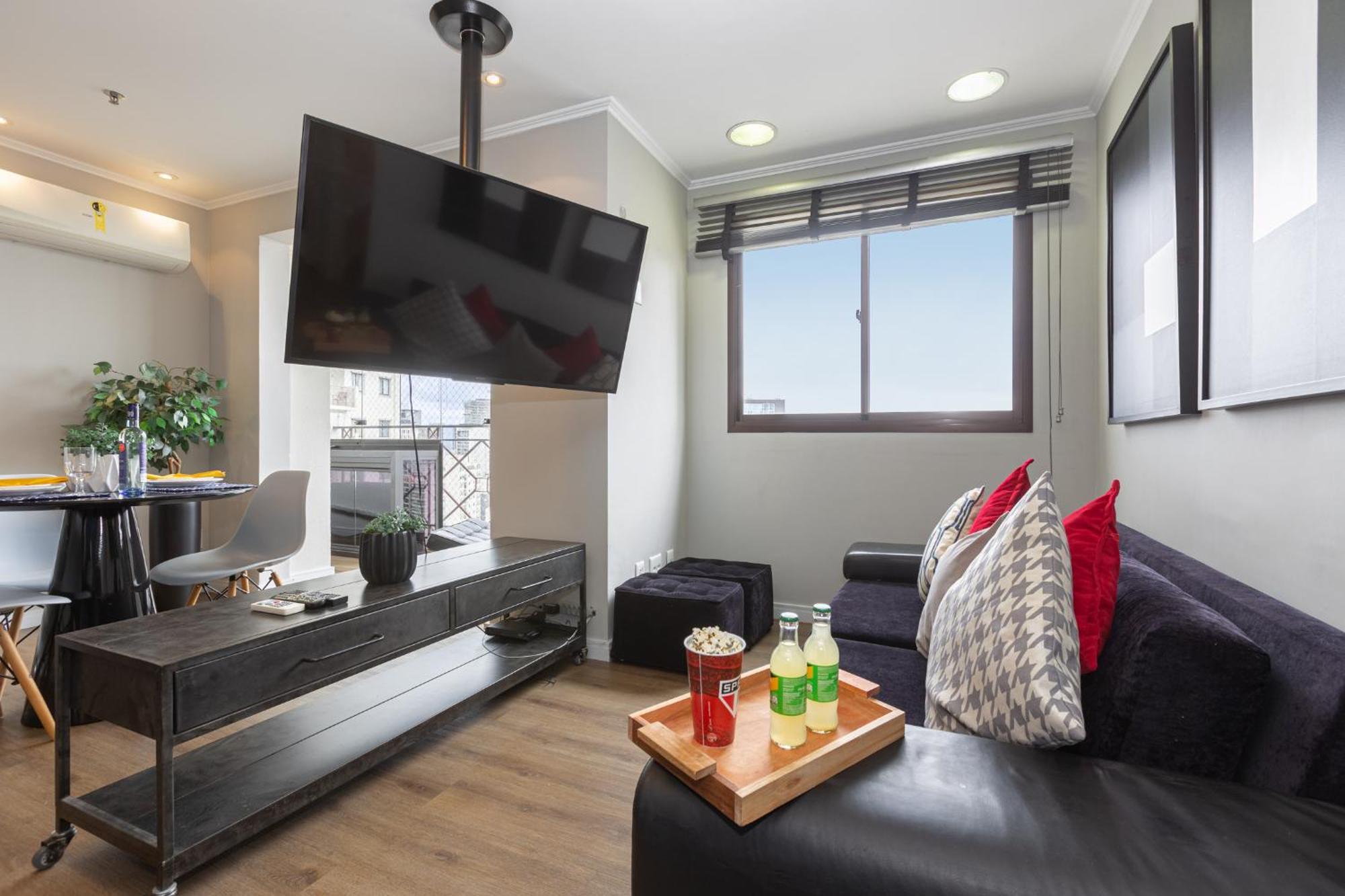 Apartamento Easy Star - Lindo Flat Na Olimpia - Yw01g